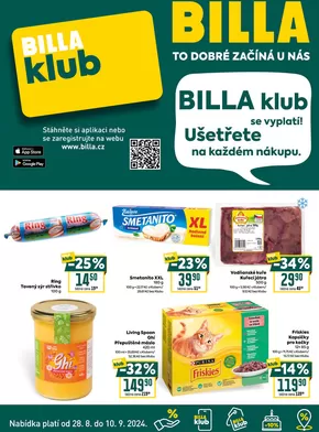 Billa katalog v Čáslav | Leták BILLA klub | 2024-08-28 - 2024-09-10