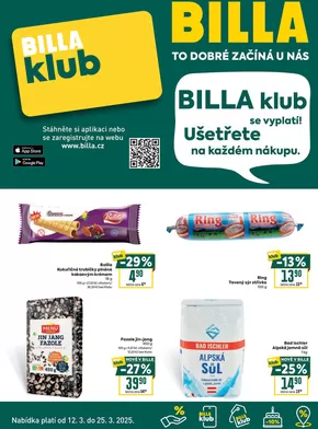 Billa katalog v Praha | Leták BILLA klub | 2025-03-12T00:00:00.000Z - 2025-03-25T00:00:00.000Z